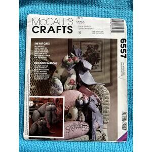 McCalls 6557 Sewing pattern Fat cat decorative plush 13in 8 in